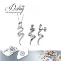 Destiny Jewellery Crystal From Swarovski Spiral Set Pendant and Earrings